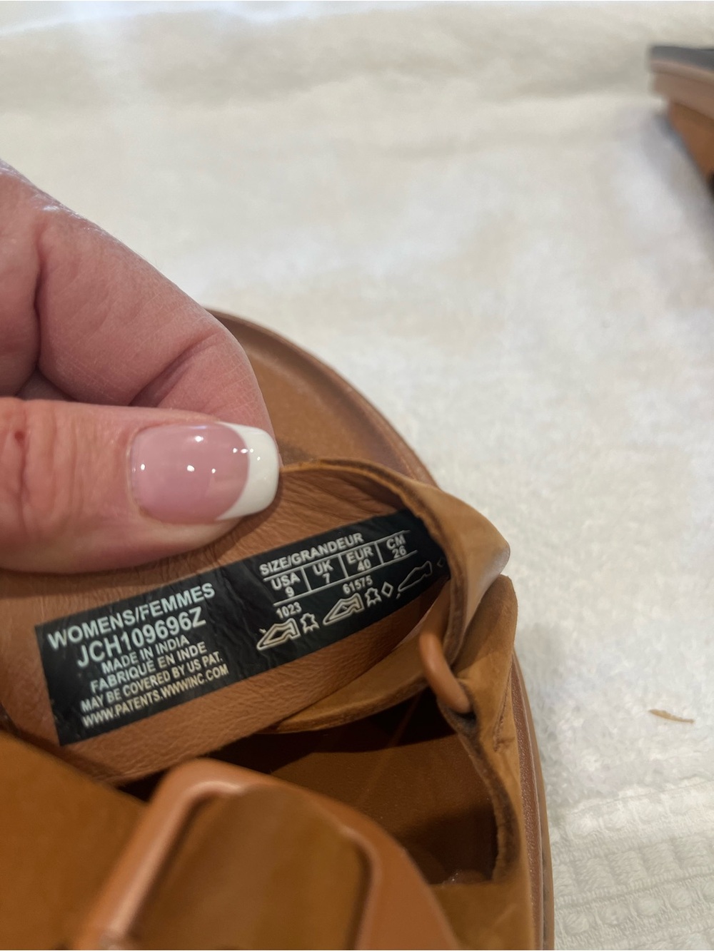 Chaco Tan Suede Crossband Slide Sandals - Picture 6 of 7